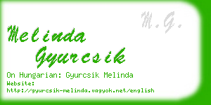 melinda gyurcsik business card